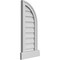 Ekena Millwork Quarter Round Top Right Surface Mount PVC Gable Vent w/ 2"W x 2"P Brickmould Sill Frame, 12"W x 30"H GVPQR12X3003SN - alternate 3